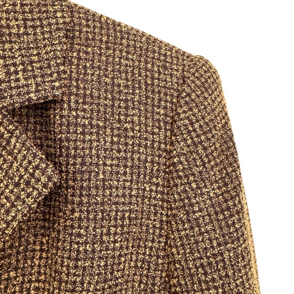 Vintage John Paul Richard Check Plaid Blazer Coat Size 12 - Picture 4 of 10